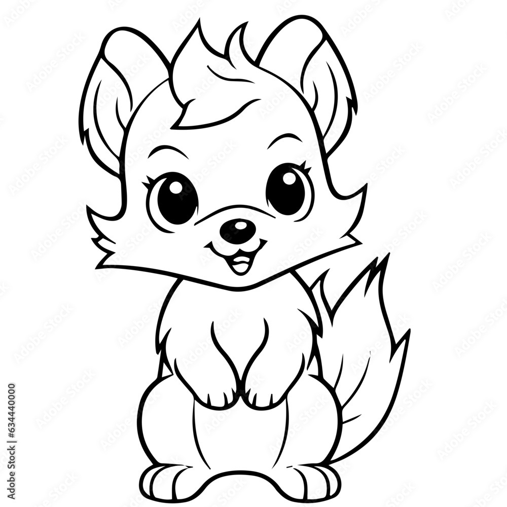 Fototapeta premium Happy Squirell vector illustration hand drawn in doodle style