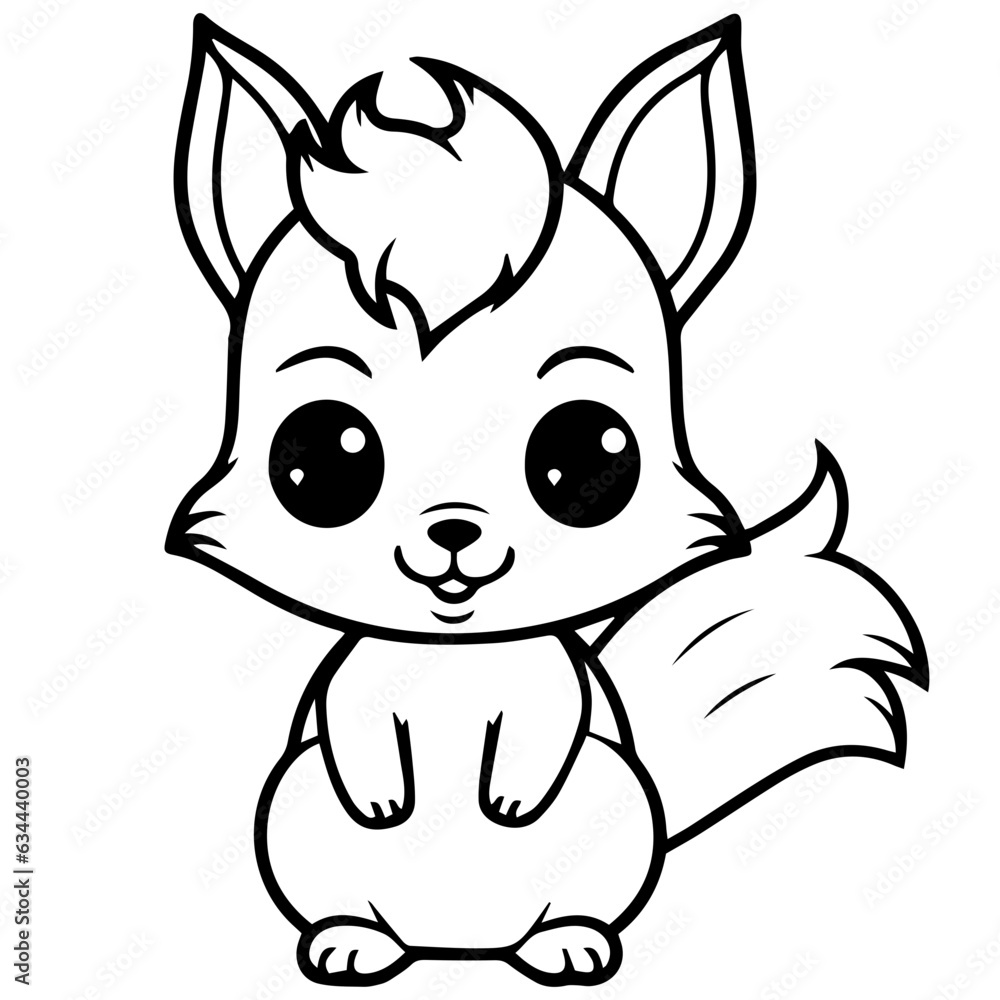 Happy Squirell vector illustration hand drawn in doodle style Happy Squirell vector illustration hand drawn in doodle style