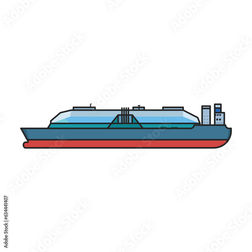 Barge vector icon.Color vector icon isolated on white background barge.