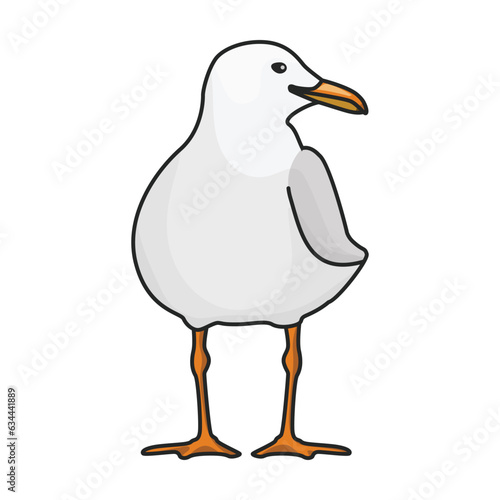 Bird gull vector icon.Color vector icon isolated on white background bird gull.