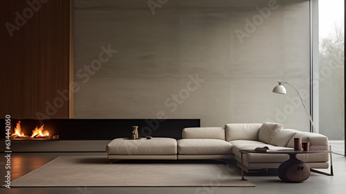 Fotograf  a de una habitaci  n con mobiliario minimalista y de gran belleza.
