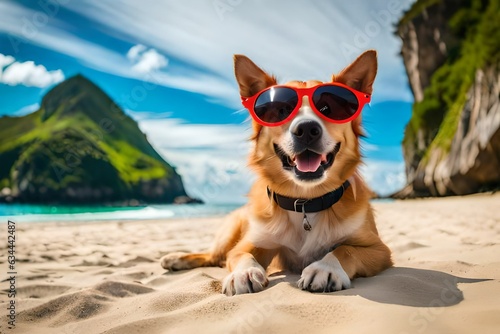 dog on the beach © Fatima