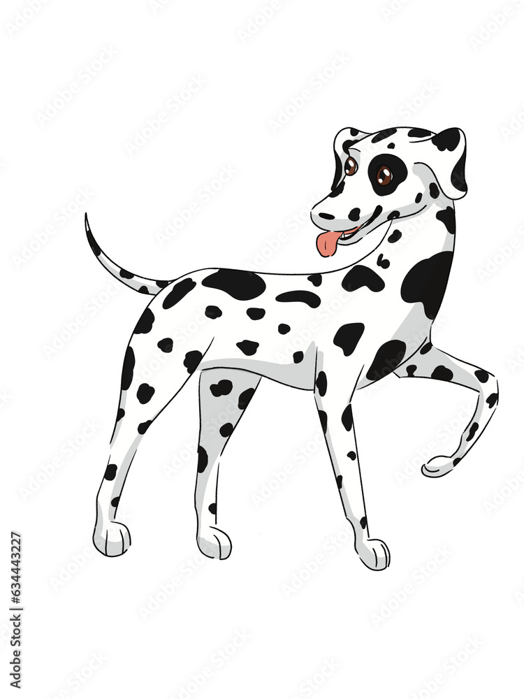 Dalmatian Dog Cartoon Happy