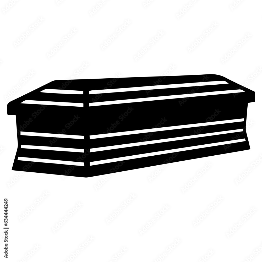 coffin silhouette illustration