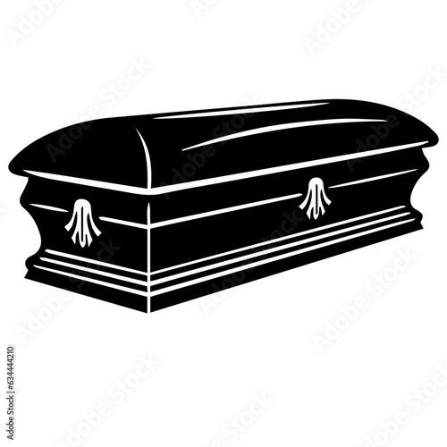 coffin silhouette illustration