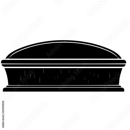 coffin silhouette illustration