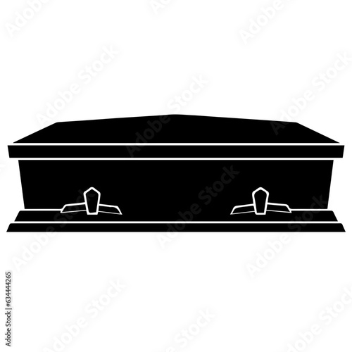 coffin silhouette illustration