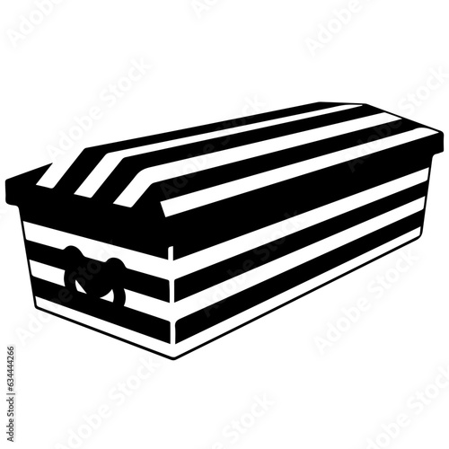 coffin silhouette illustration