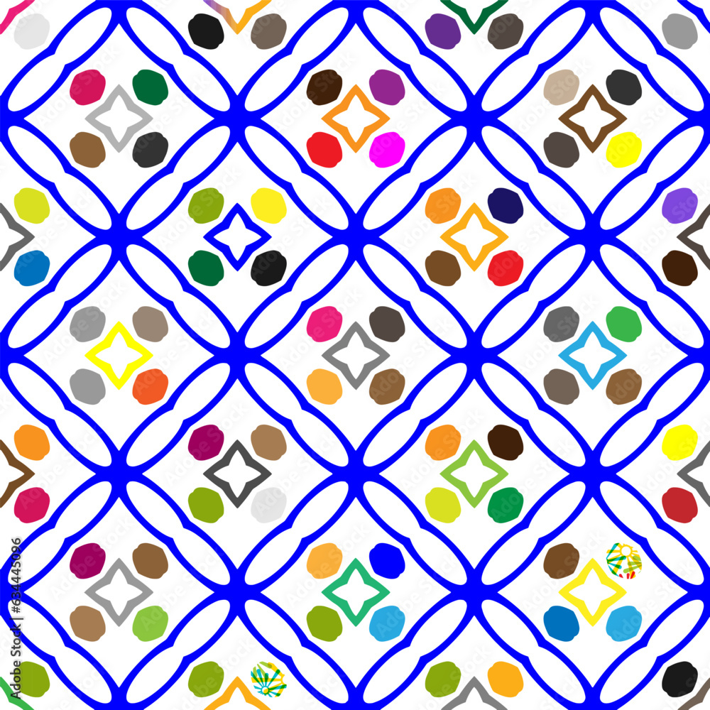 Naklejka premium Abstract ethnic rug ornamental pattern.Perfect for fashion, textile design, cute themed fabric, on wall paper, wrapping paper and home decor