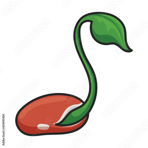 Sprout of bean vector icon.Color vector icon isolated on white background sprout of bean .