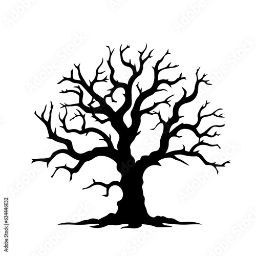 Fototapeta Naklejka Na Ścianę i Meble -  creepy tree silhouette illustration