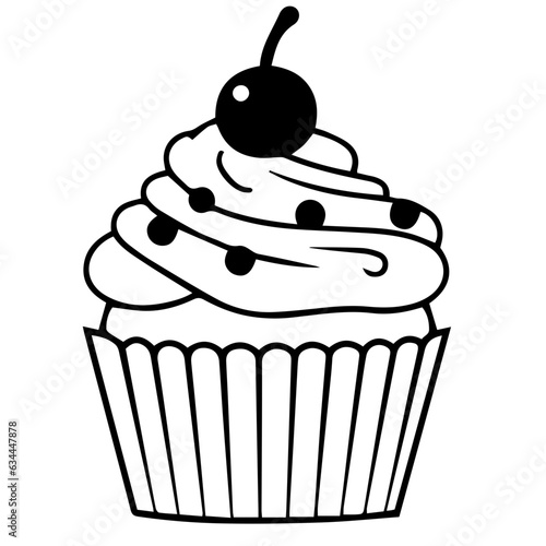 cup cake icon isolated vector