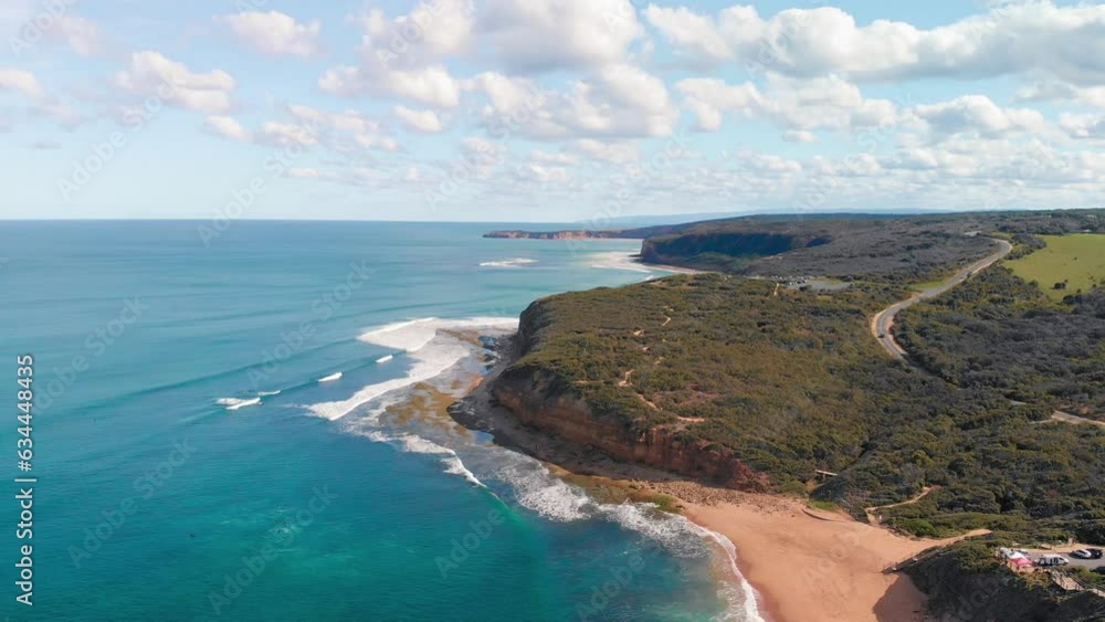 Aerial view of Torquay Beach along the Great Ocean Road, Australia Aerial view of Torquay Beach along the Great Ocean Road, Australia