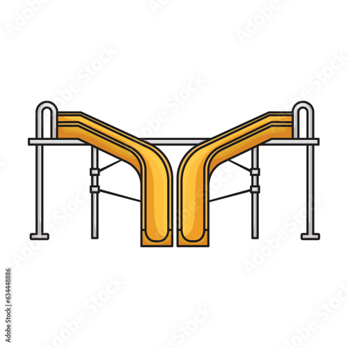 Water slide vector icon.Color vector icon isolated on white background water slide .