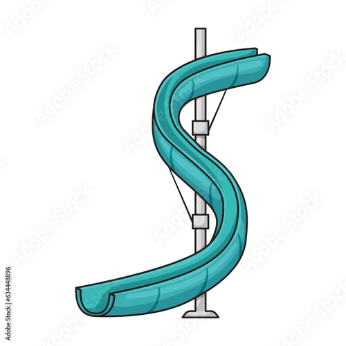 Water slide vector icon.Color vector icon isolated on white background water slide .