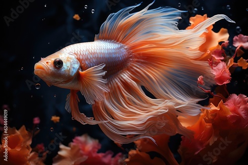 Moving moment of tropical fish