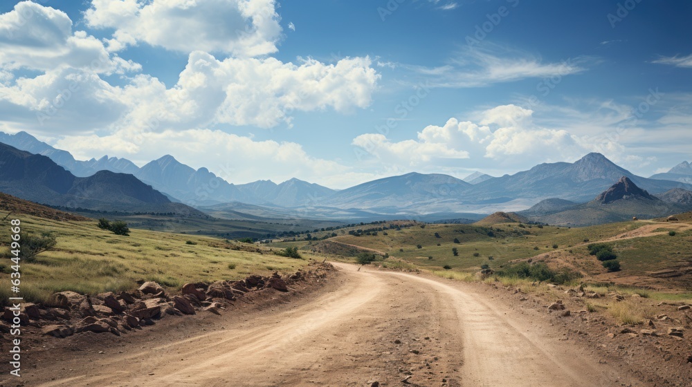 Fototapeta premium Natural landscape and dirt road