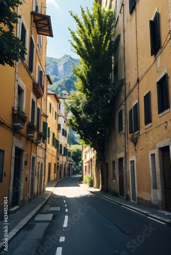 street in Italy old town. © duyina1990