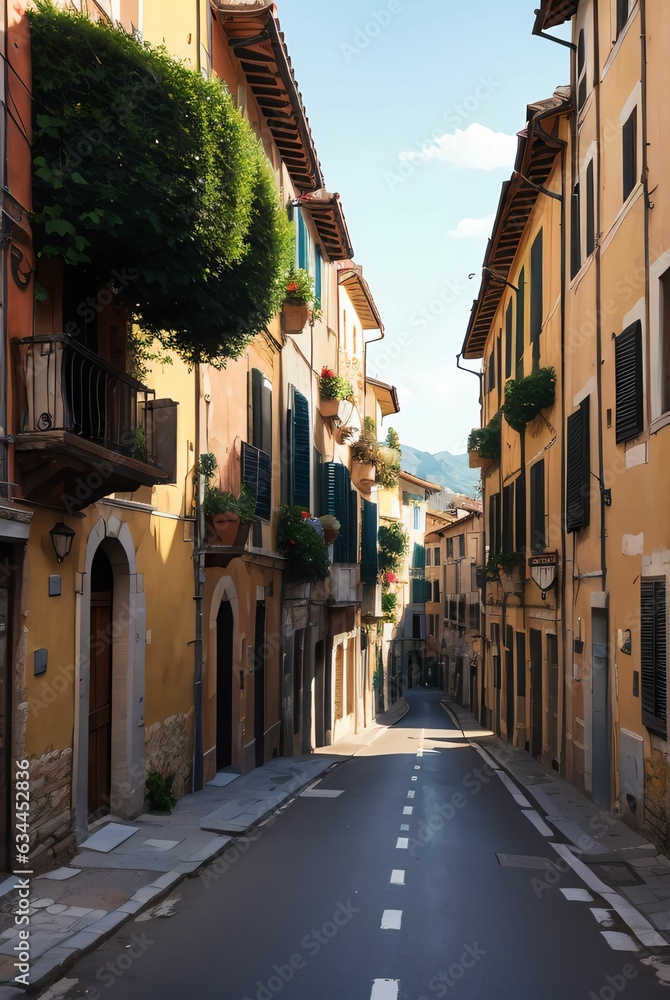 street in Italy old town.