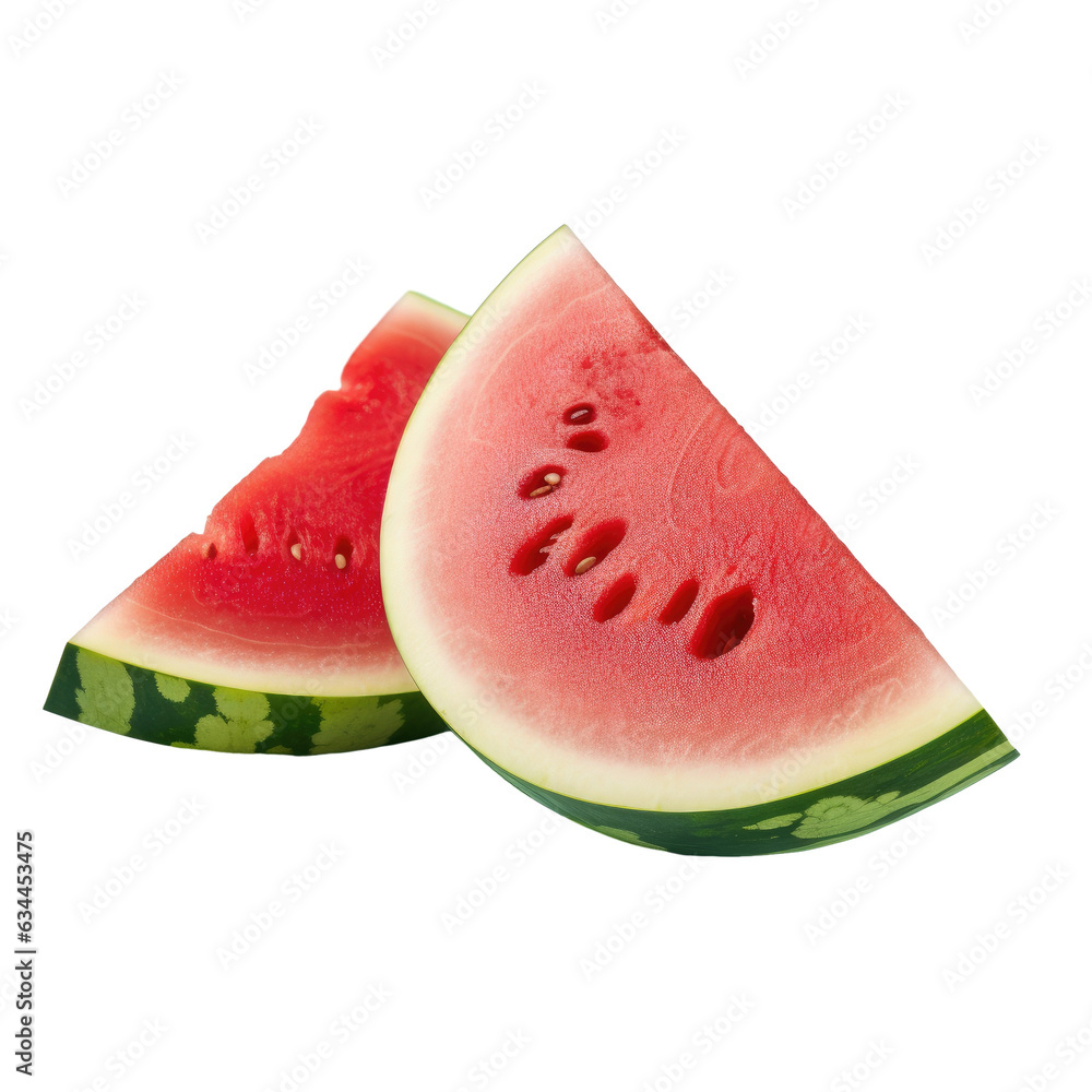 Cut watermelon on transparent background Cut watermelon on transparent background