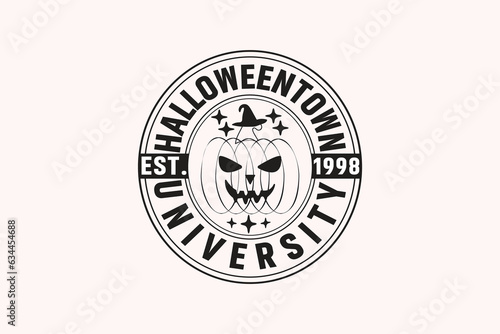 Halloweentown University Halloween EPS. Halloween shirt print template, T-Shirt, Graphic Design, Mugs, Bags, Backgrounds, Stickers