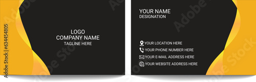Black golden business card design template