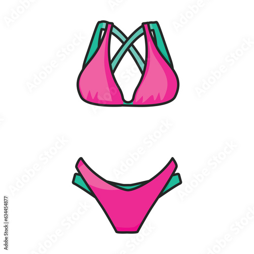 Swimsuit vector icon.Color vector icon isolated on white background swimsuit.