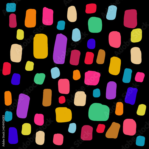 colorful shape on black background
