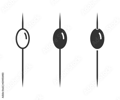 Olive toothpick icon. Vector illustration. photo