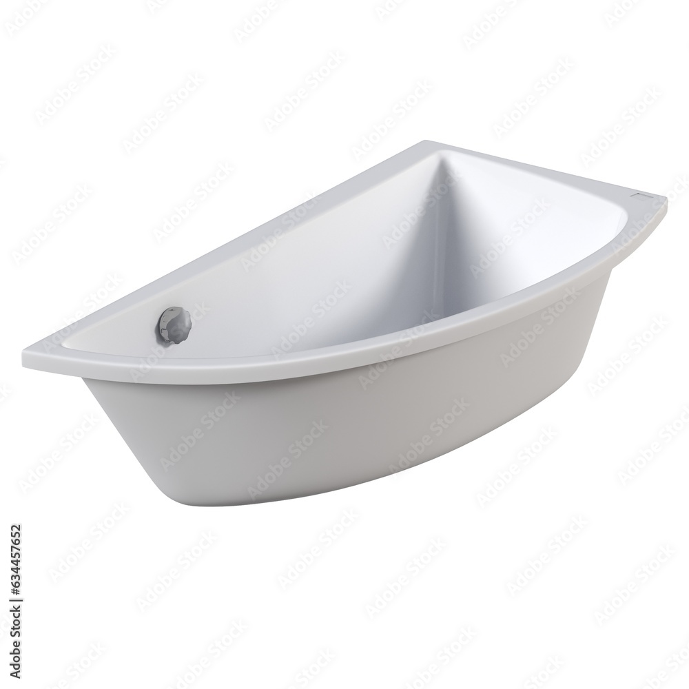 bathtub isolated on a white background, 3D illustration, and a CG render bathtub isolated on a white background, 3D illustration, and a CG render