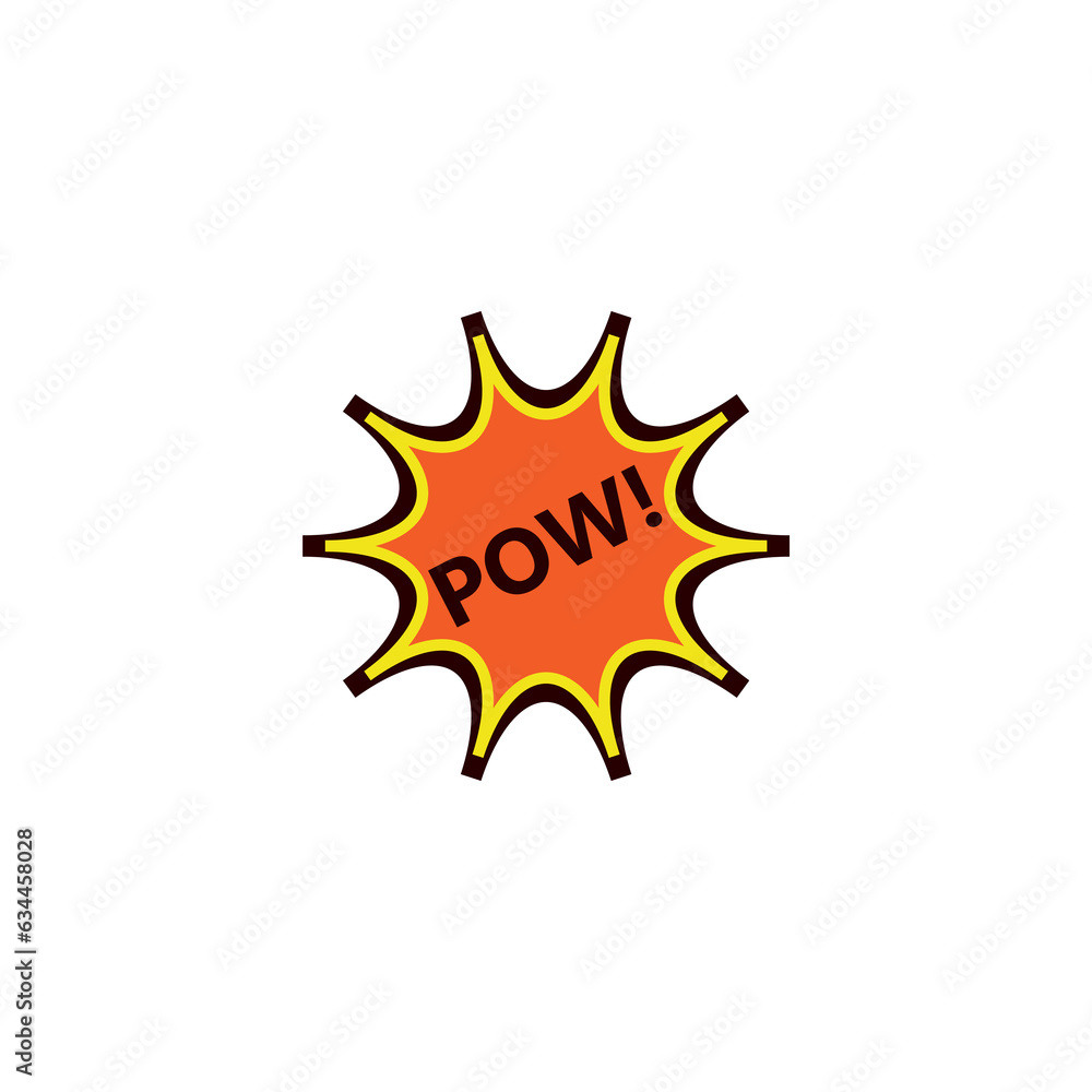 Comic Panel word POW vector eps Comic Panel word POW vector eps
