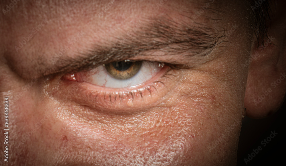 close up of an angry eye close up of an angry eye