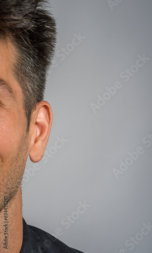 male ear close-up 