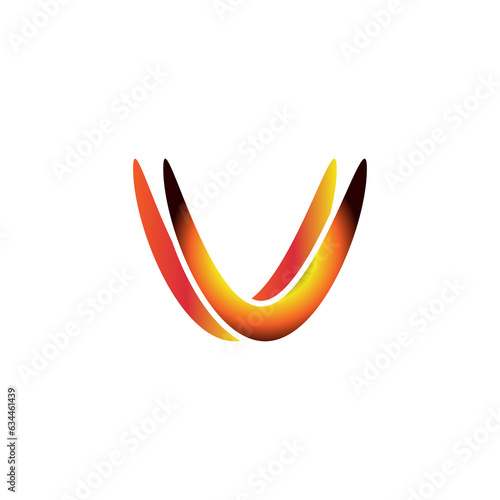 Letter V design elements vector eps