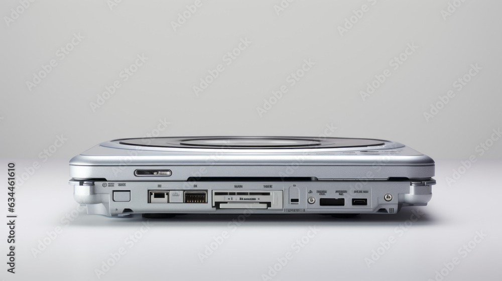 Portable DVD player isolated on white background Portable DVD player isolated on white background