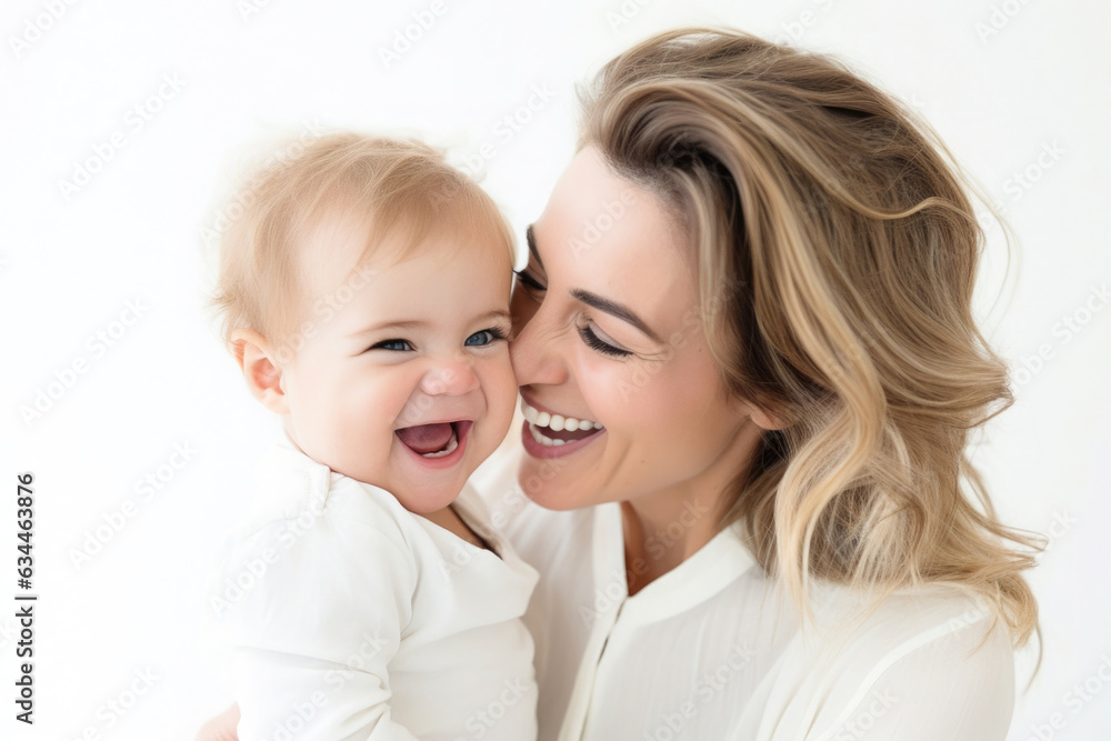 A business woman's face lights up with a warm smile and looking affectionately at her child. They share a joyful moment, embodying harmony of professional success and matural love. A business woman's face lights up with a warm smile and looking affectionately at her child. They share a joyful moment, embodying harmony of professional success and matural love.
