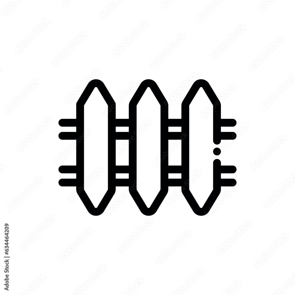 Fence - Real Estate related icon - Thin Line, Outline EPS Vector Fence - Real Estate related icon - Thin Line, Outline EPS Vector