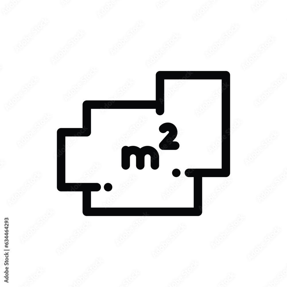 Square Meter - Real Estate related icon - Thin Line, Outline EPS Vector Square Meter - Real Estate related icon - Thin Line, Outline EPS Vector