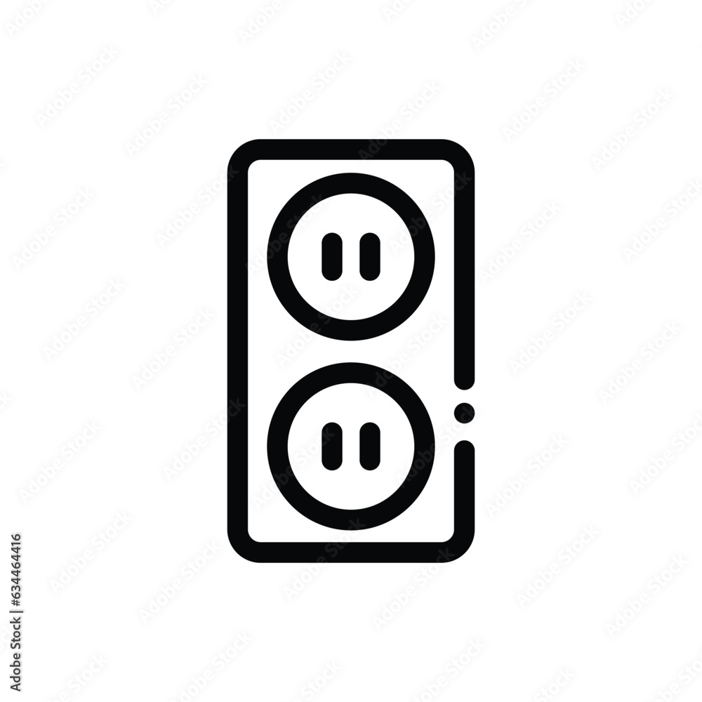 Power Outlet - Real Estate related icon - Thin Line, Outline EPS Vector Power Outlet - Real Estate related icon - Thin Line, Outline EPS Vector