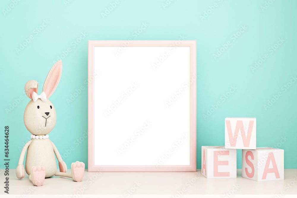 Obraz premium Frame mockup kids interior