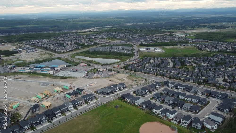 Aerial view of suburban development in the North American city of Calgary in Alberta, Canada. Aerial view of suburban development in the North American city of Calgary in Alberta, Canada.