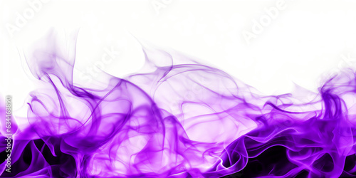Abstract purple smoke flames transparent texture - Generative AI 