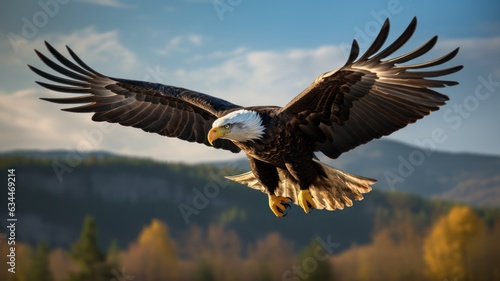 Bald Eagle in flight, natural environment © 18042011