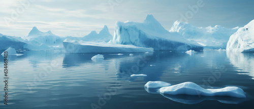 Sea Ocean Iceberg Ice floe Arctic Antarctic Frost Waves Cold © Anatoly Shapoval