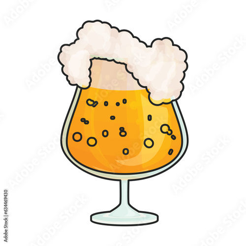 Beer glass vector icon.Color vector icon isolated on white background beer glass.