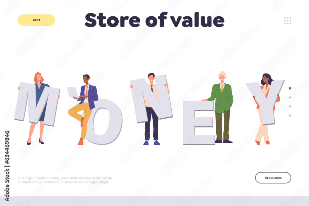 Store of value landing page for online service website offering safe finance investment opportunity Store of value landing page for online service website offering safe finance investment opportunity