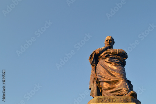 Statue of the Latin poet Publius Ovidius Naso in Romania, Eastern Europe photo