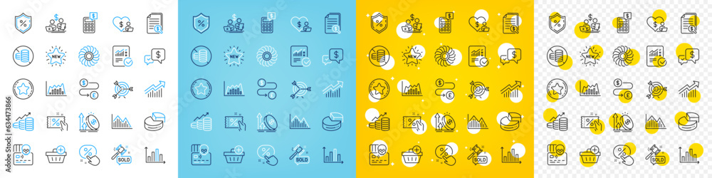 Vector icons set of Budget accounting, Money transfer and Excise duty line icons pack for web with Diagram graph, Discount coupon, Financial documents outline icon. Discount button. Vector Vector icons set of Budget accounting, Money transfer and Excise duty line icons pack for web with Diagram graph, Discount coupon, Financial documents outline icon. Discount button. Vector