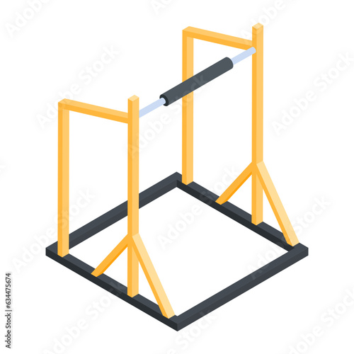 Trendy of Gym Isometric Icon

