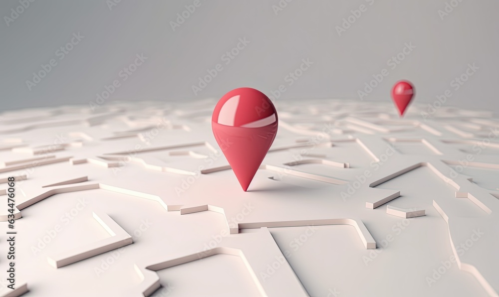 Fototapeta premium map 3d icon with pointer marking location 3d gps vector illustration